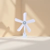 White five-blade fan, silent floor fan, home energy-saving, suitable for bedrooms and living rooms details Picture